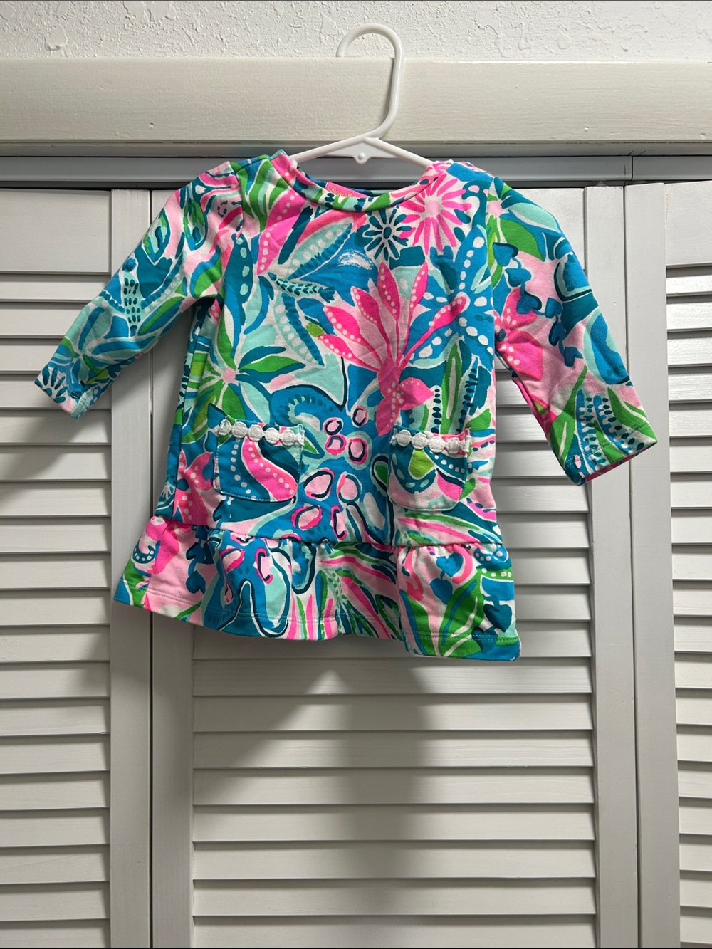 Lilly Pulitzer Girls' Floral Rashguard Dress - Pink, Blue & Green